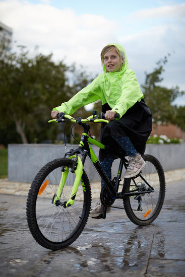 Poncho vélo ville 900 enfants jaune noir Poncho vélo ville 900 enfants jaune noir