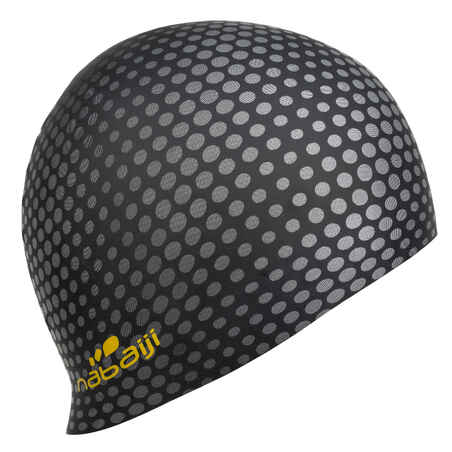 Silicone Print Swim Cap - Dot Silver