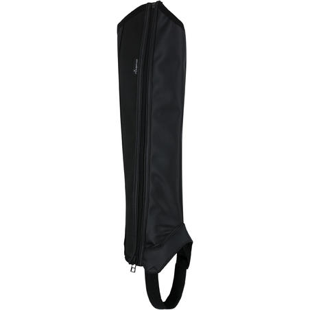 Adult Horse Riding Synthetic Half Chaps Classic - Black