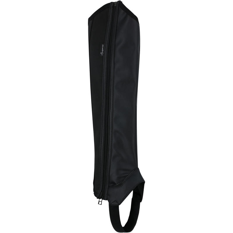 Mini-jambières équitation adulte CLASSIC 140 synthétique noir Mini-jambières équitation adulte CLASSIC 140 synthétique noir