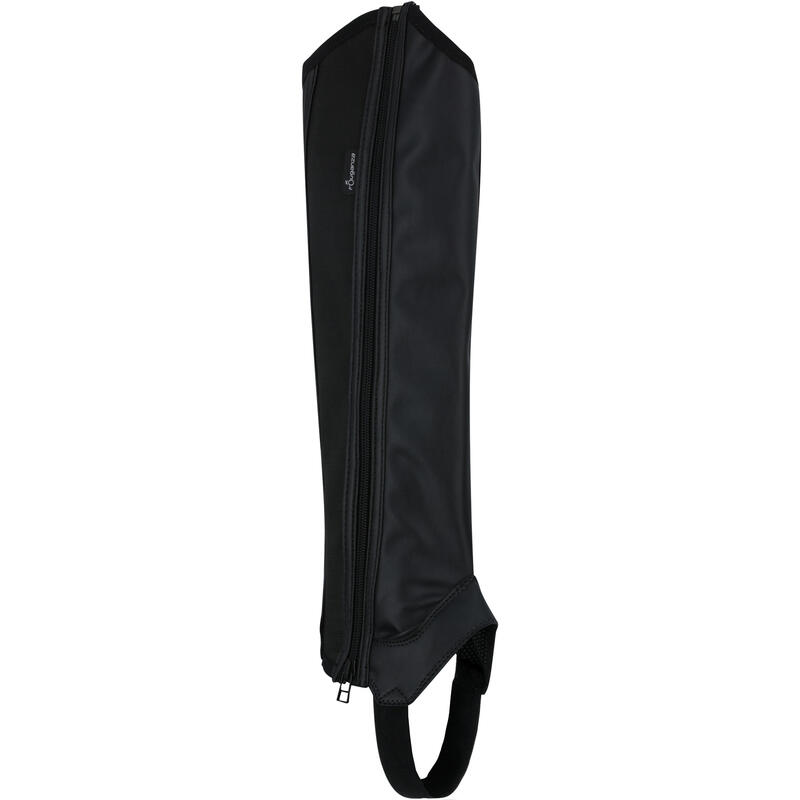 Mini-chaps équitation adulte CLASSIC synthétique noir
