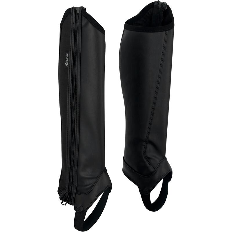 Mini-chaps équitation synthétique classic Enfant - 140 noires