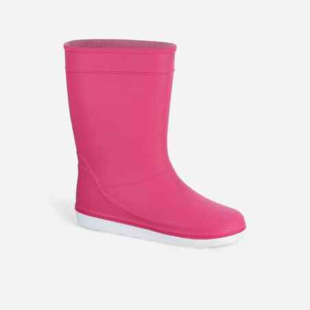 Botas de agua Niños katiuskas impermeables media caña Tribord rosa