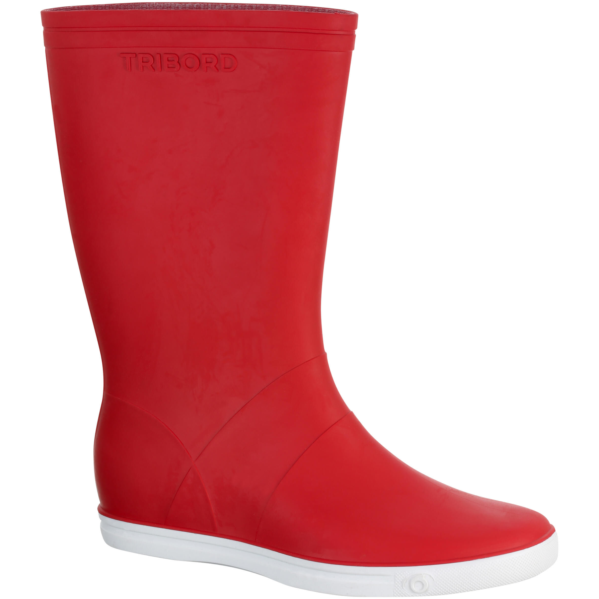 TRIBORD Sailing 100 Adult Wellies  - Red