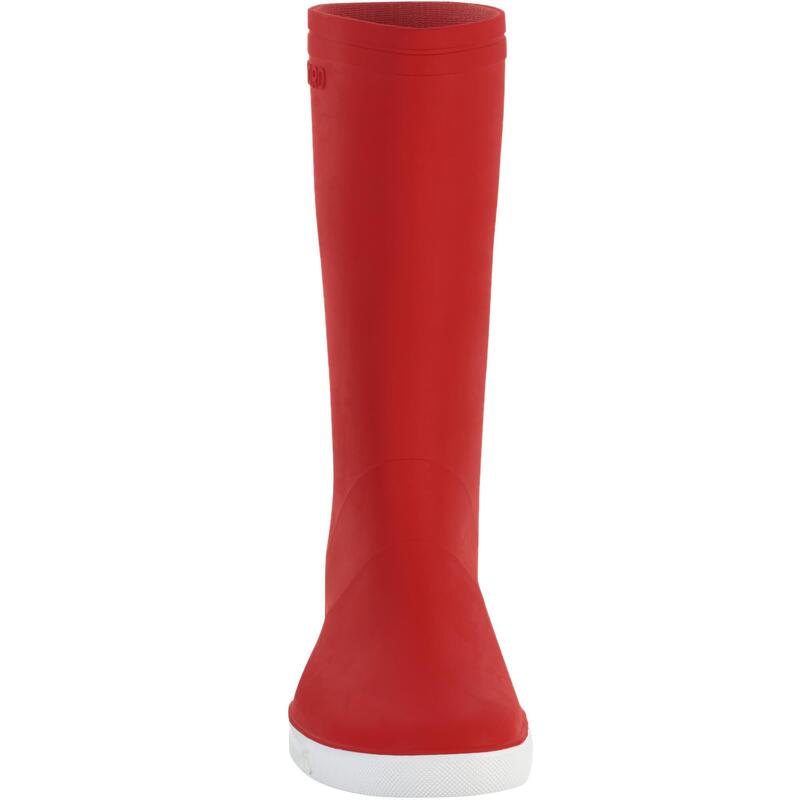 Botas de agua Adulto katiuskas impermeables media caña Tribord rojo