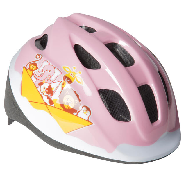 B'TWIN 300 KIDS' BIKE HELMET PINK decathlonsav