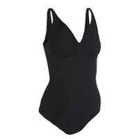 KAIPEARL women's one piece body-sculpting swimsuit - black