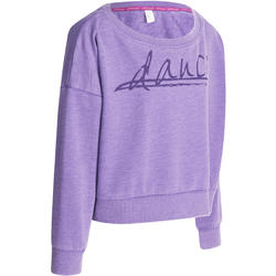 Sweat court danse fille violet.
