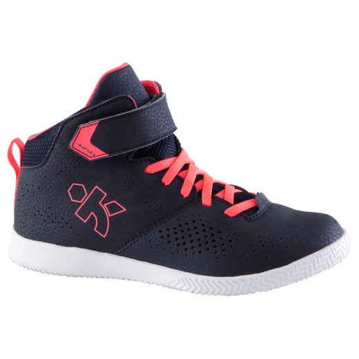 
      Basketbalová obuv STRONG 100 chlapci/dievčatá začiatočníci navy-ružová
  