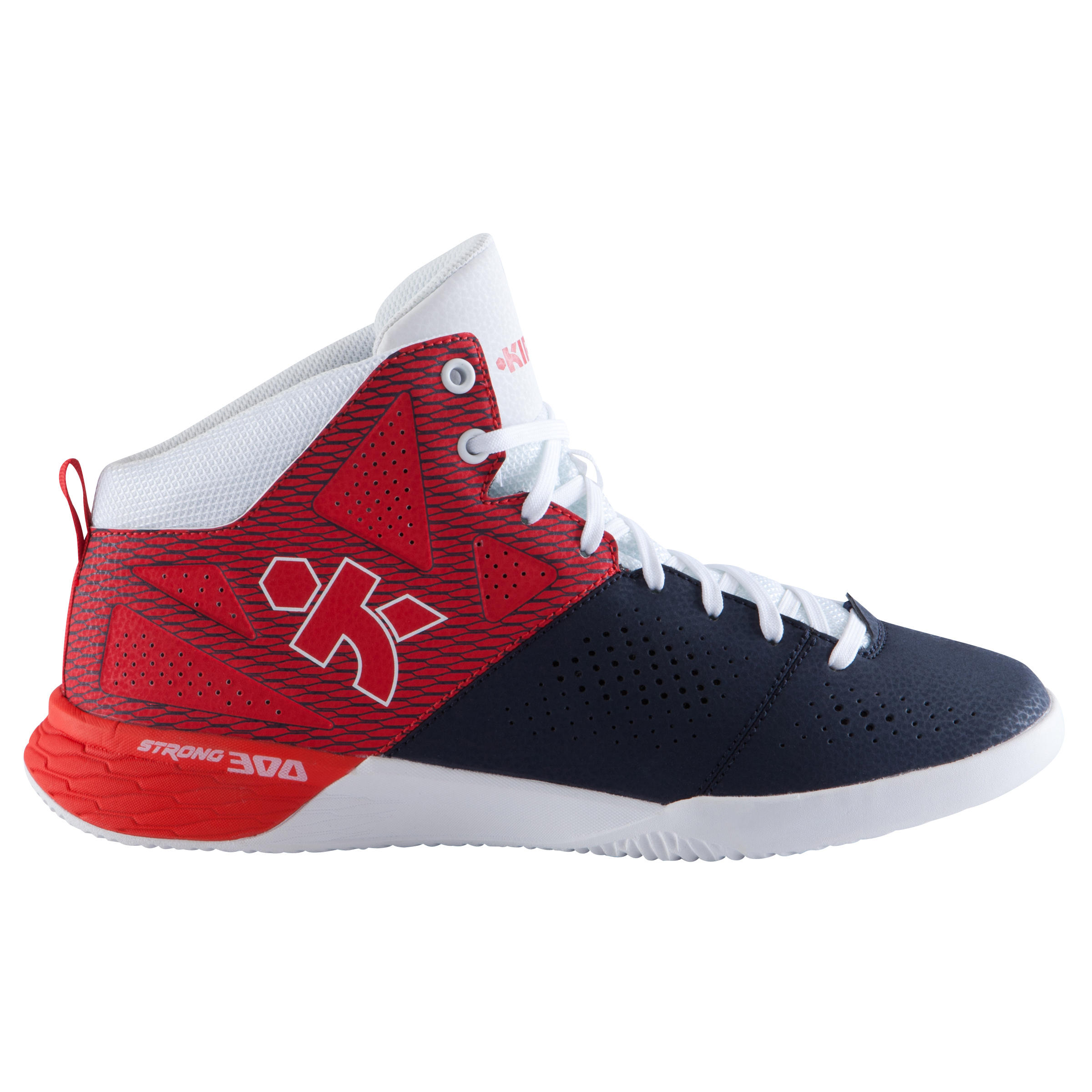 Strong 300 II Beginner Adult Basketball Shoes - Navy Blue / Red 2/15
