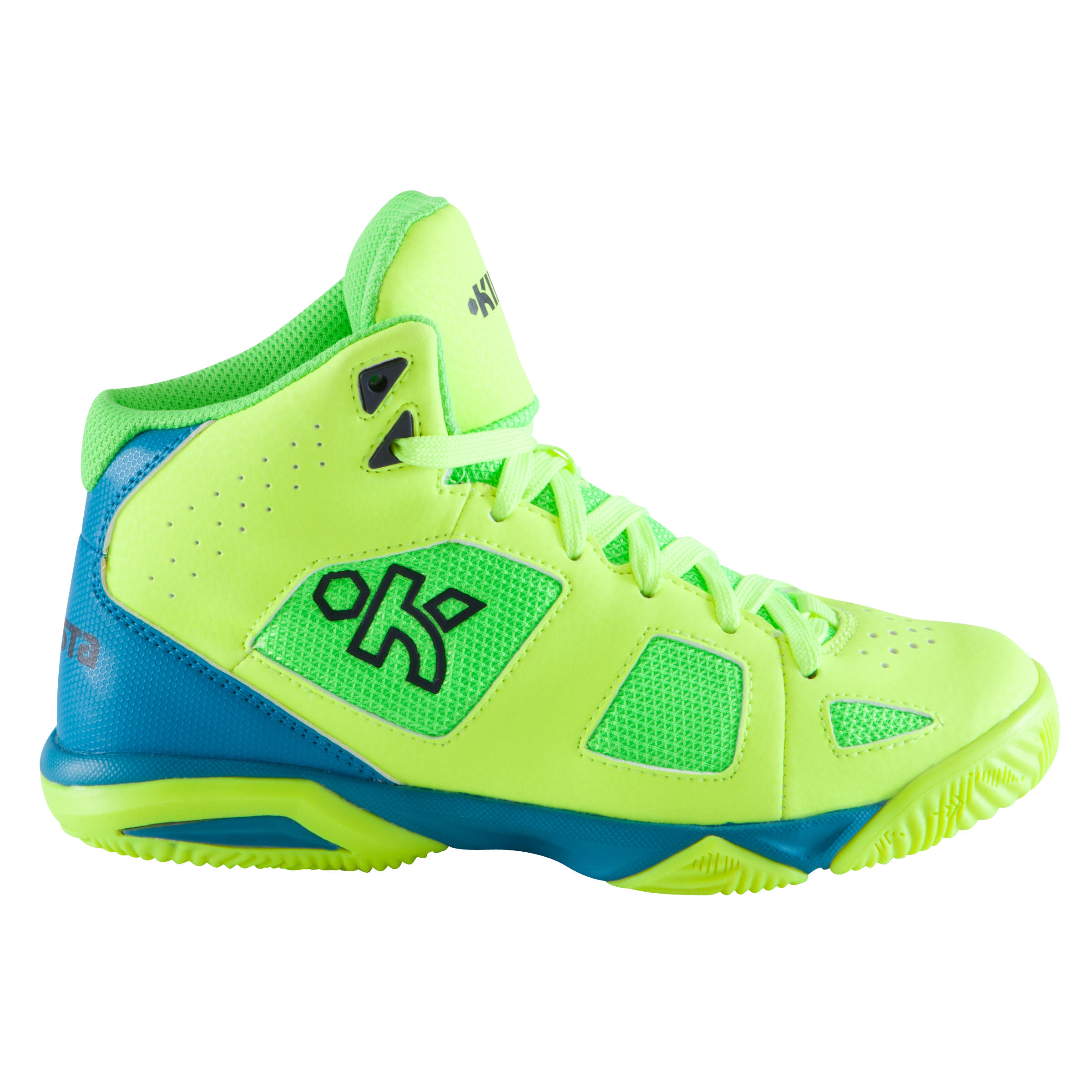 Strong 300 Kids' Basketball Shoes - Yellow/Turquoise 2/15