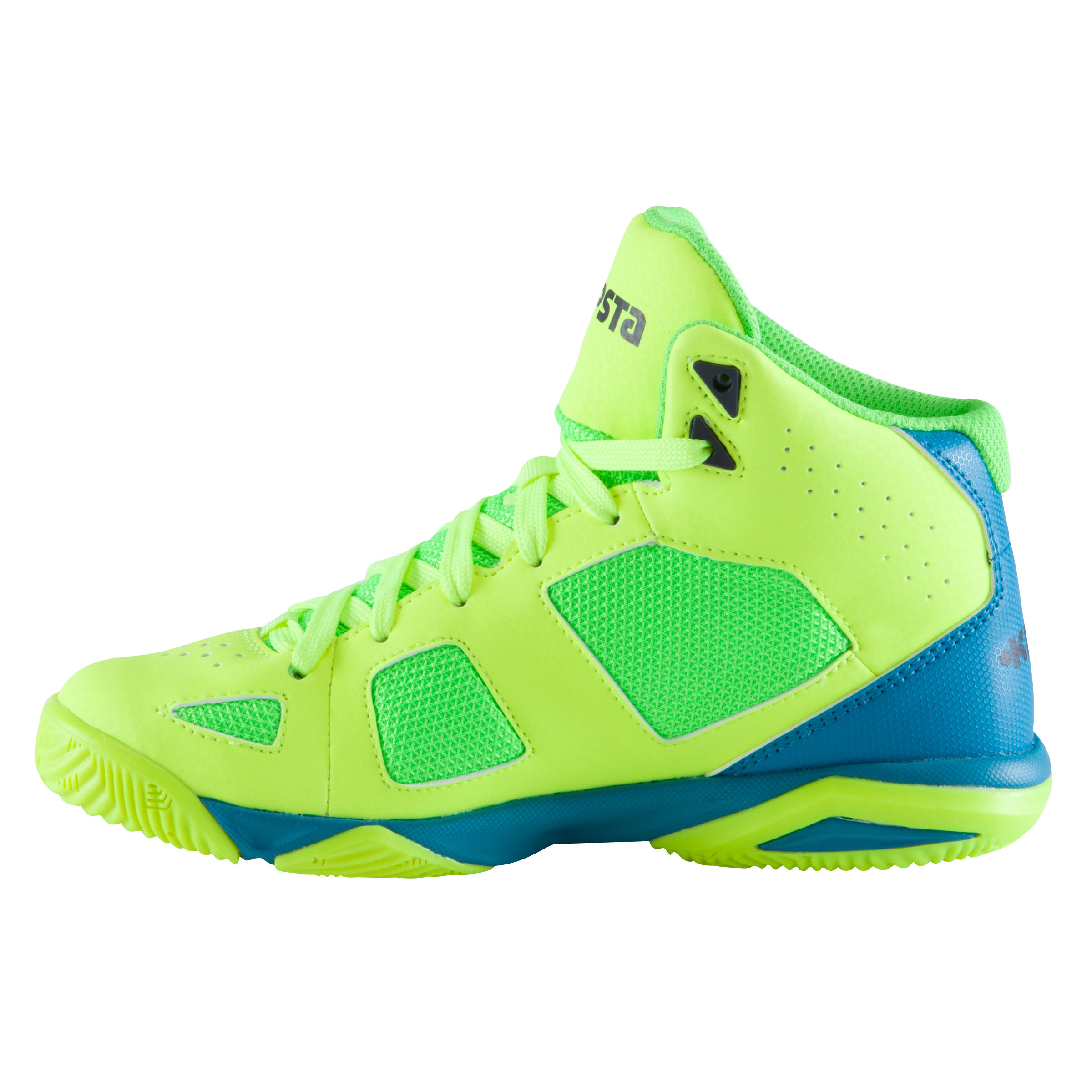 Strong 300 Kids' Basketball Shoes - Yellow/Turquoise 5/15