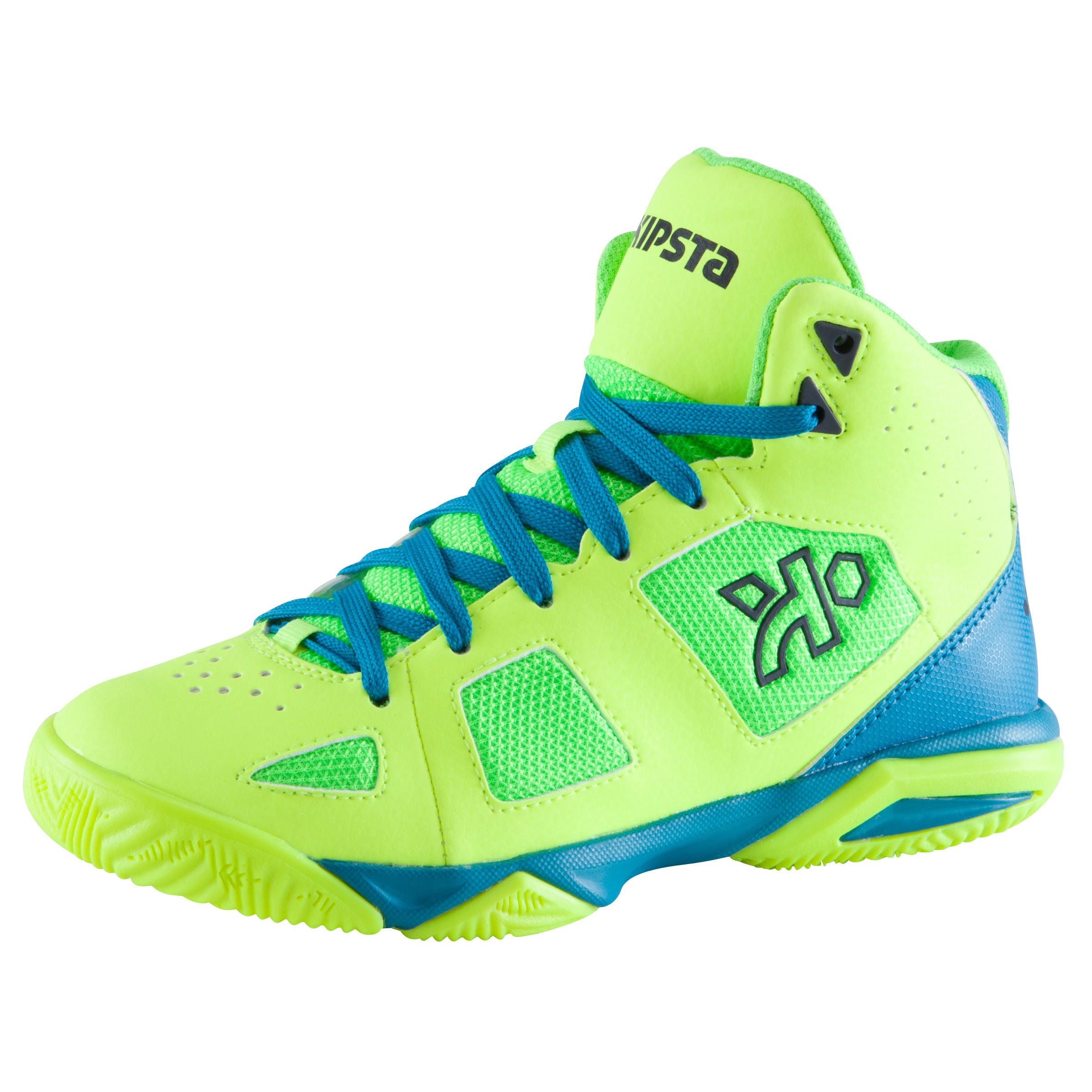 Strong 300 Kids' Basketball Shoes - Yellow/Turquoise 6/15
