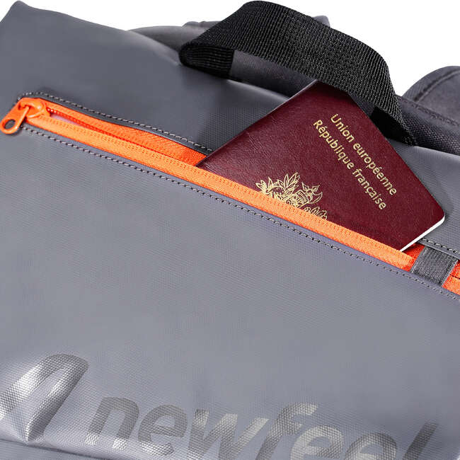 NEWFEEL Abeona 900 30L Backpack Grey/Orange Decathlon