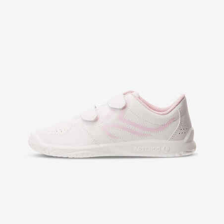 TS100 Grip Kids' Tennis Shoes - White/Pink