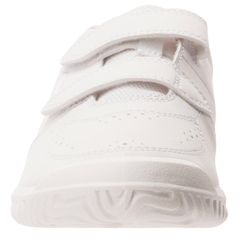 Dětské tenisové boty na suchý zip TS100  bílo-růžové