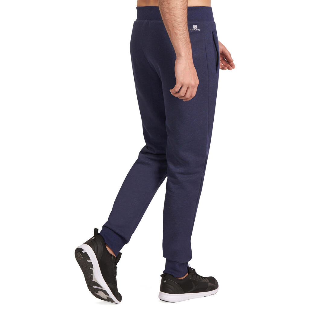 Pantalon imprimé slim fitness homme bleu foncé