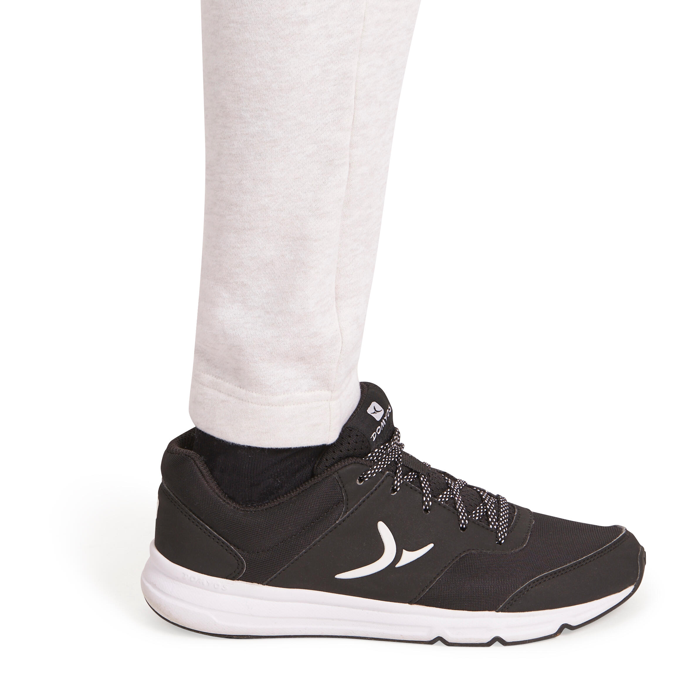 Women's Slim-Fit Brushed-Jersey Fitness Bottoms - Mottled Beige 10/10