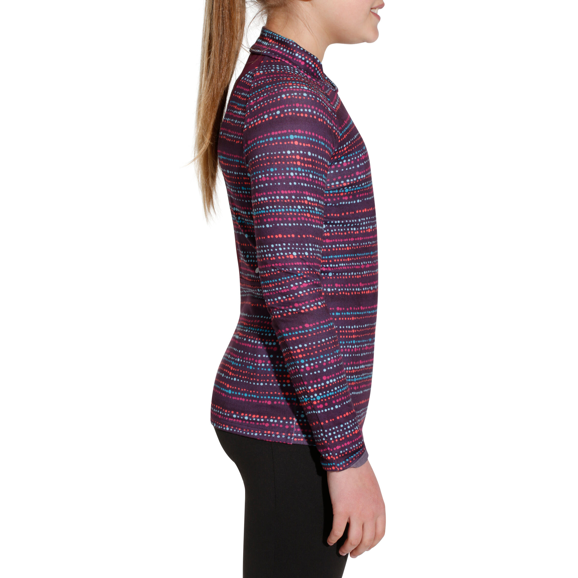 Freshwarm Children's Ski Base Layer - Purple Dots 4/8