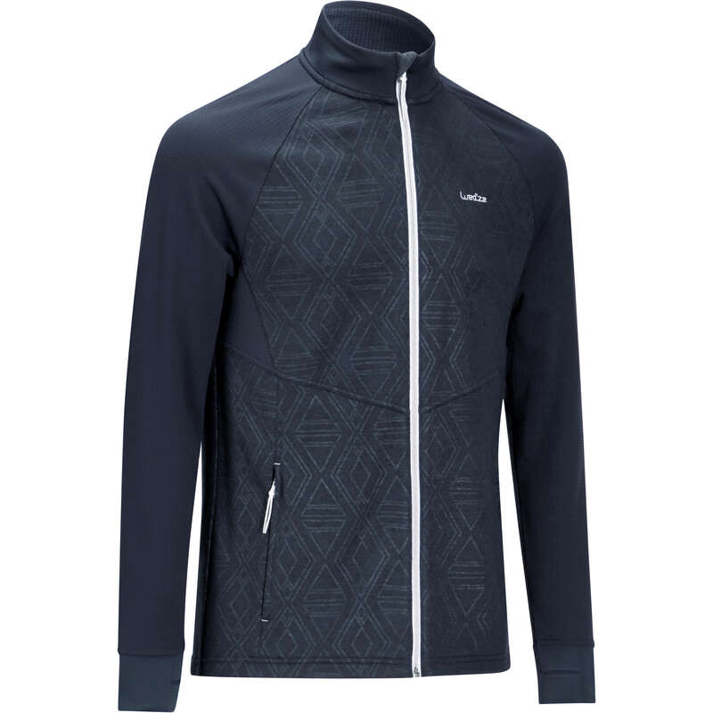 MEN SKI BASELAYER & PULL - Midwarm 500 Men's Ski Midlayer - Blue WEDZE