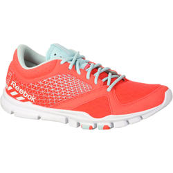 Chaussures marche sportive femme Yourflex rouge / blanc