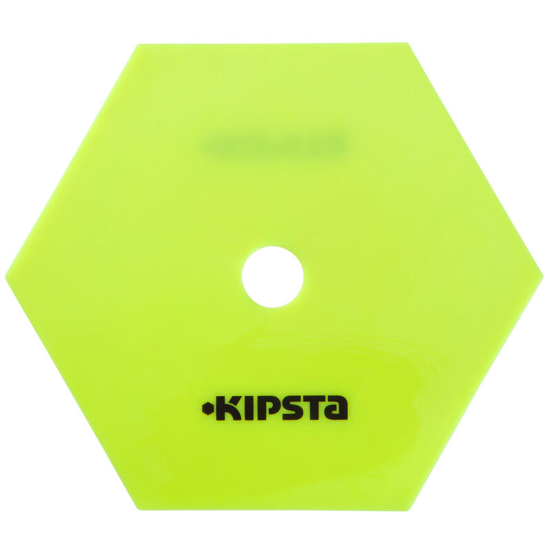PRODUCTO OCASIÓN: Lote de 10 discos Kipsta hexagonales extra planos amarillo