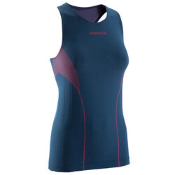 Undertank basketball femme Keepdry bleu rose