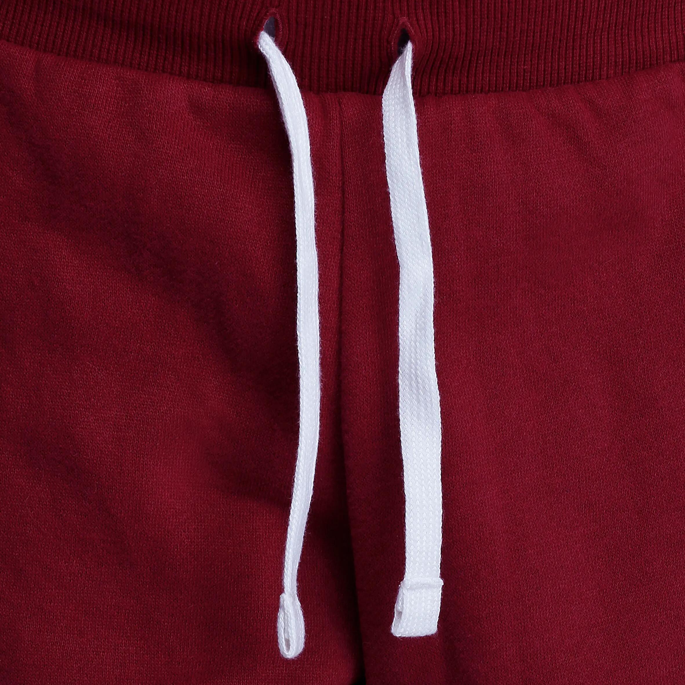 Boys' Gym Brushed-jersey Bottoms - Burgundy 7/11