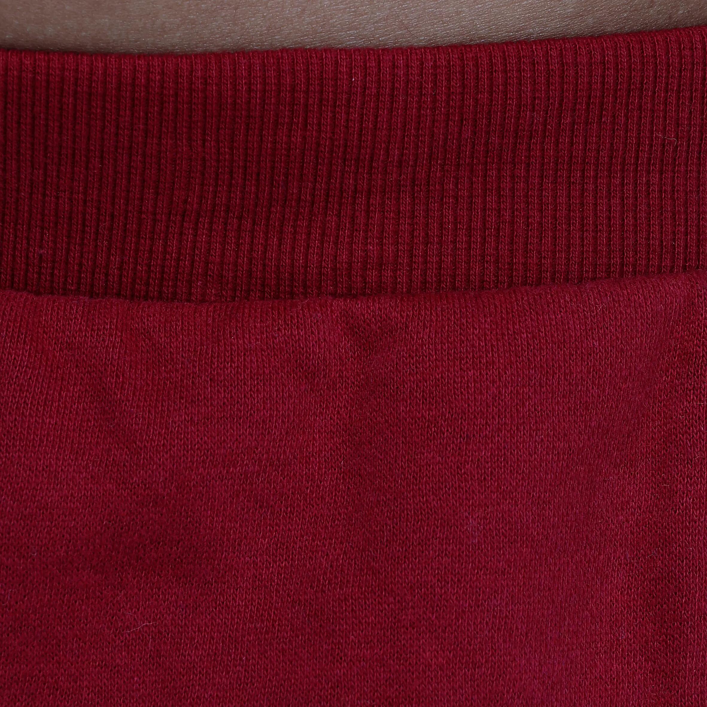 Boys' Gym Brushed-jersey Bottoms - Burgundy 6/11