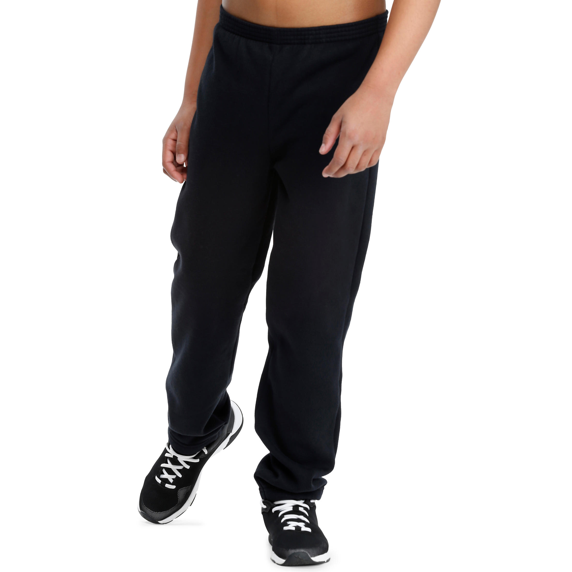 Boys' Brushed Jersey Fitness Bottoms - Black 3/9