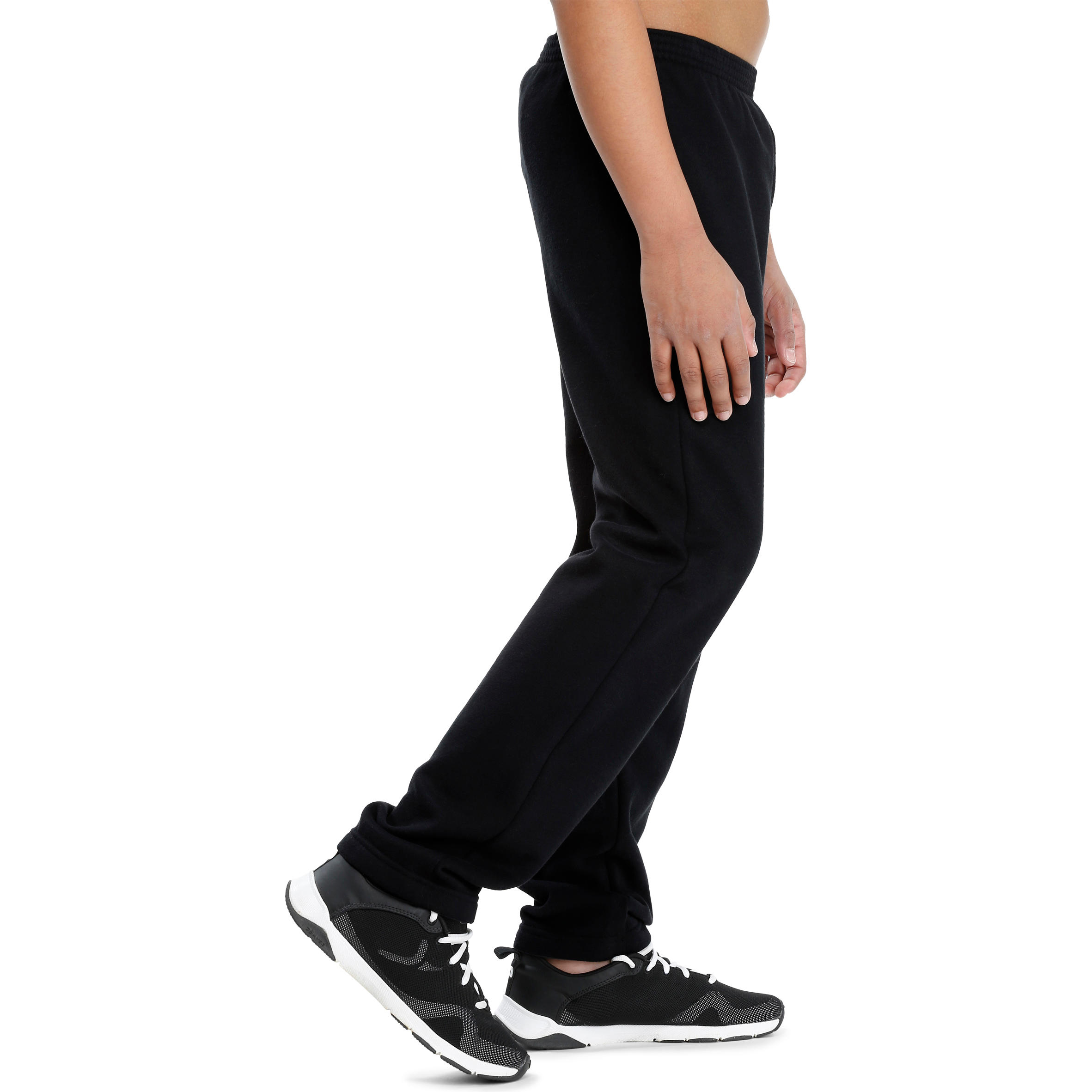 Boys' Brushed Jersey Fitness Bottoms - Black 4/9