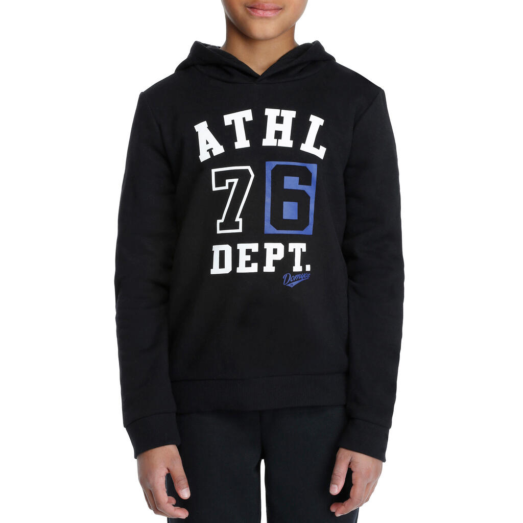 Kapuzenpullover Kinder, schwarz