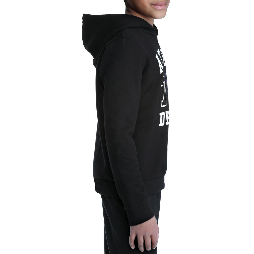Kapuzenpullover Kinder, schwarz