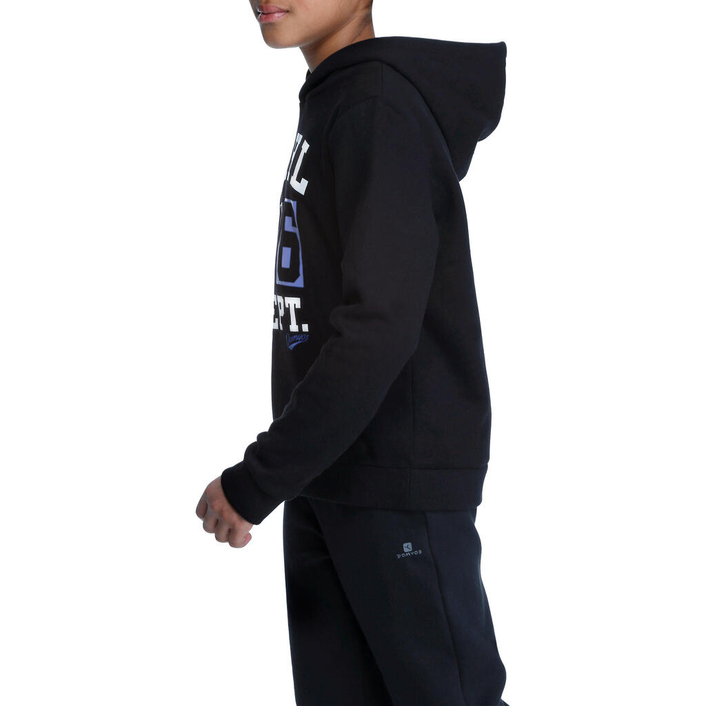 Kapuzenpullover Kinder, schwarz