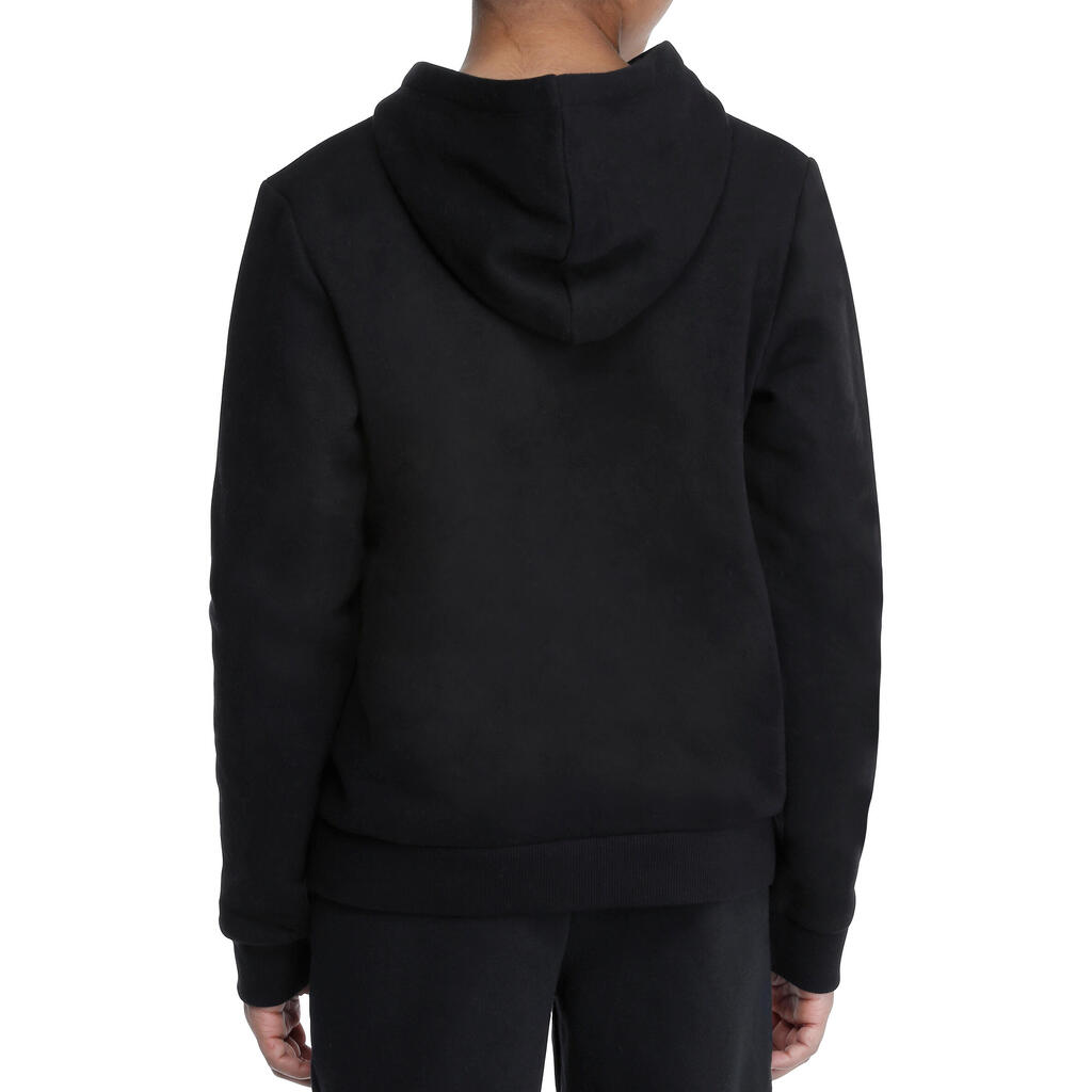 Kapuzenpullover Kinder, schwarz