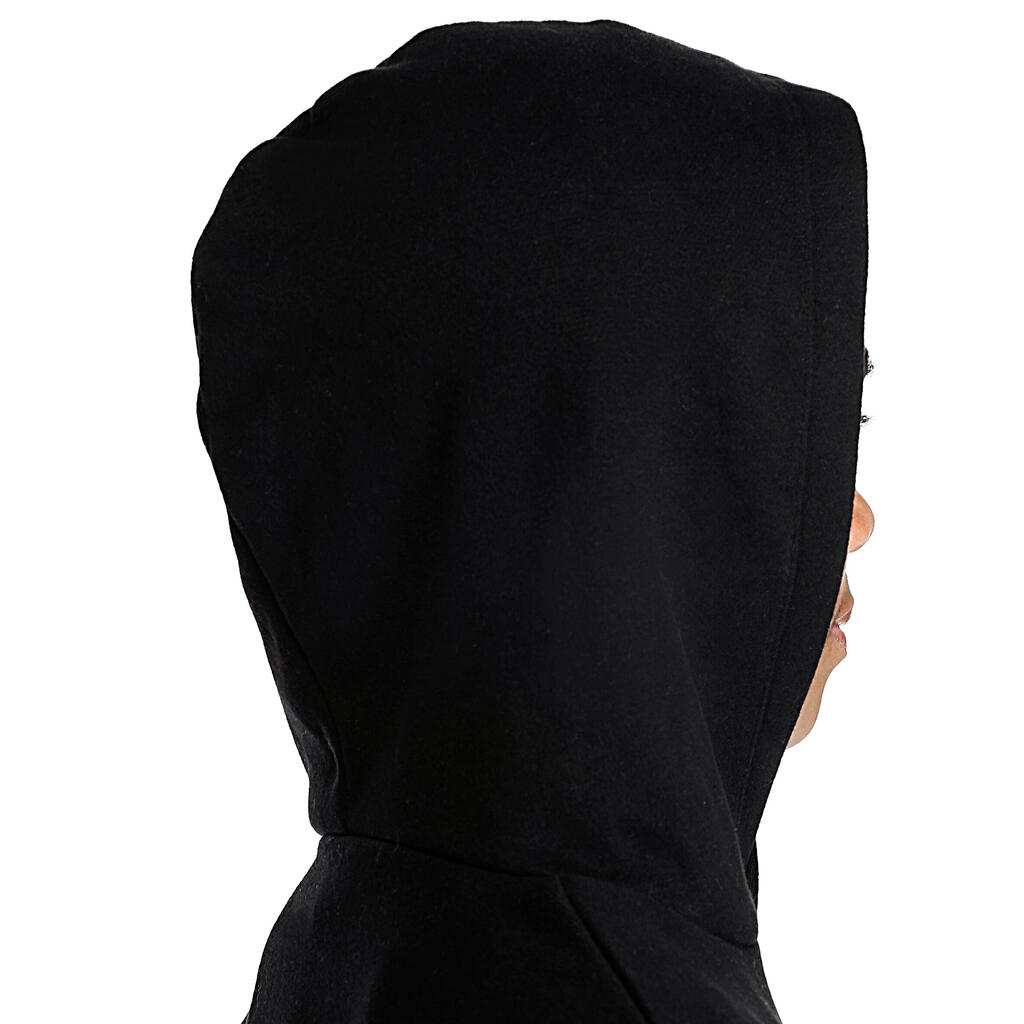 Kapuzenpullover Kinder, schwarz