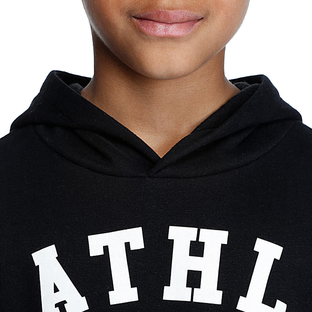 Kapuzenpullover Kinder, schwarz