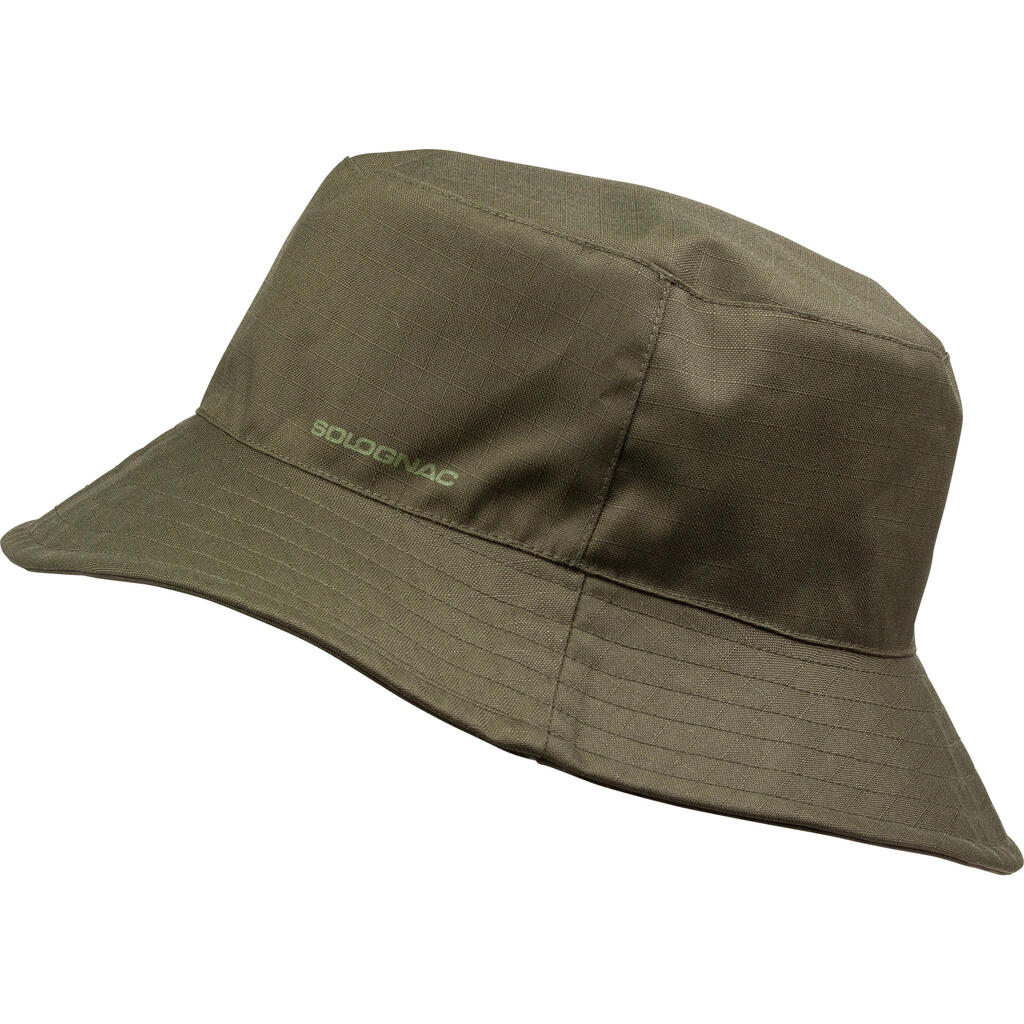 Obojstranný poľovnícky klobúk nepremokavý oranžovo-zelený