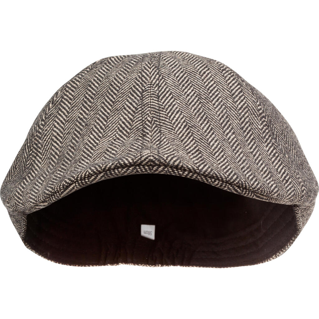 Water-repellent tweed flat cap  brown