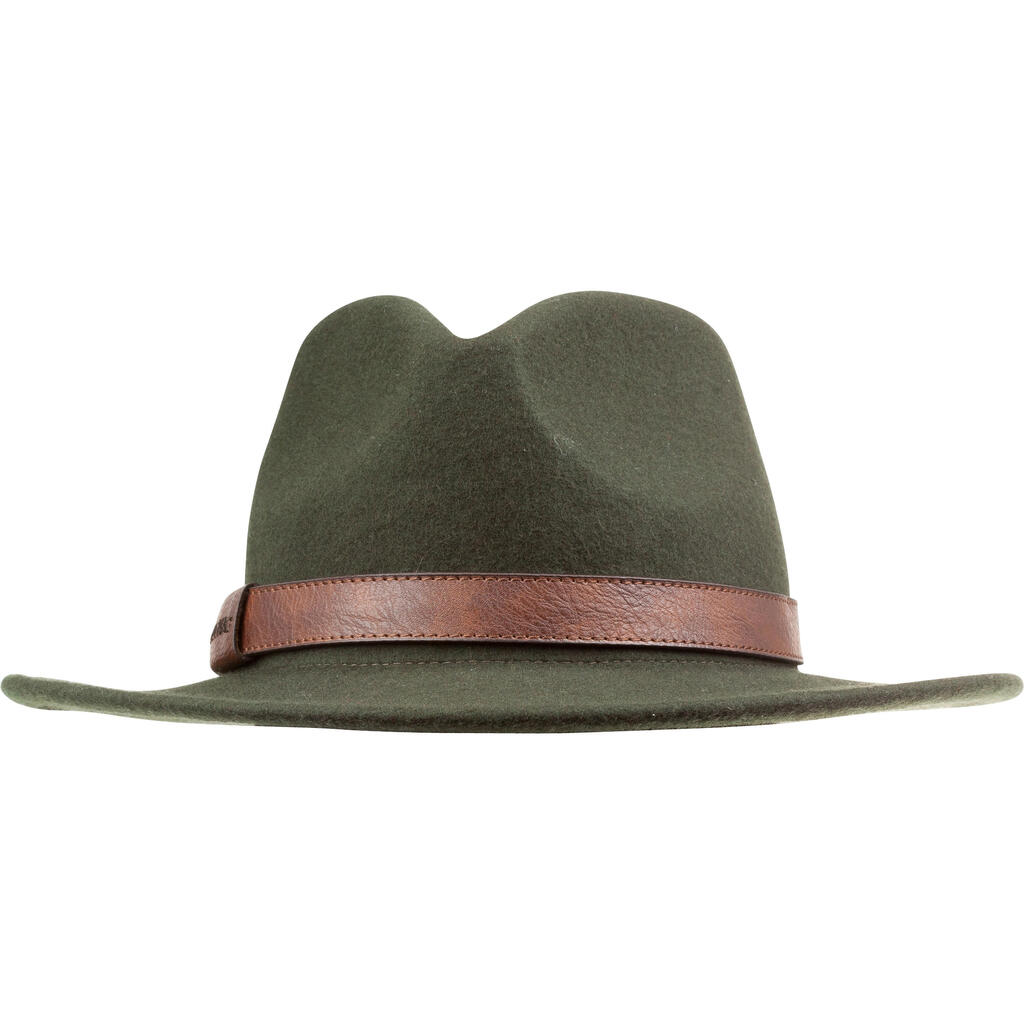 Warm Felt Hunting Hat - Brown