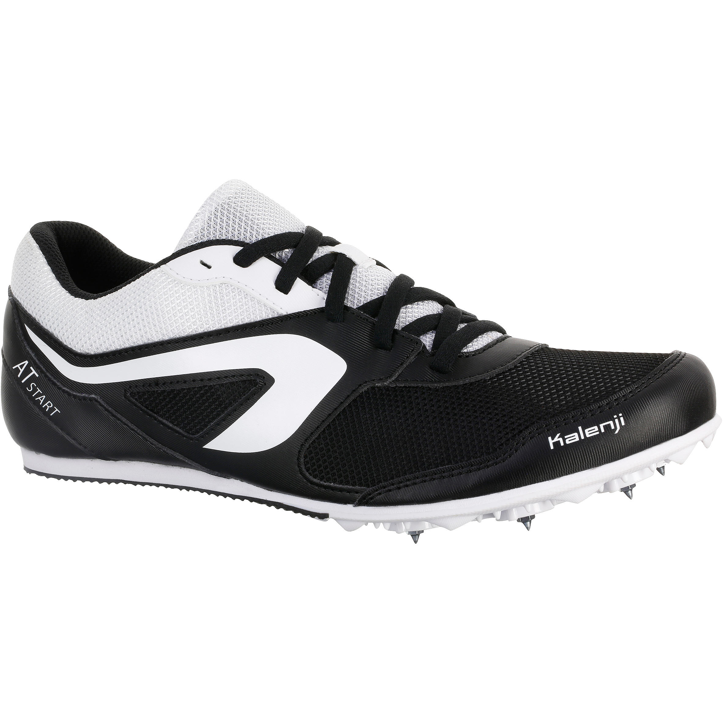 KALENJI ATHLETICS TRAINERS WITH SPIKES BLACK WHITE