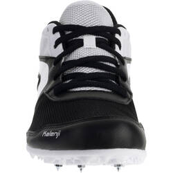 ATHLETICS TRAINERS WITH SPIKES BLACK WHITE