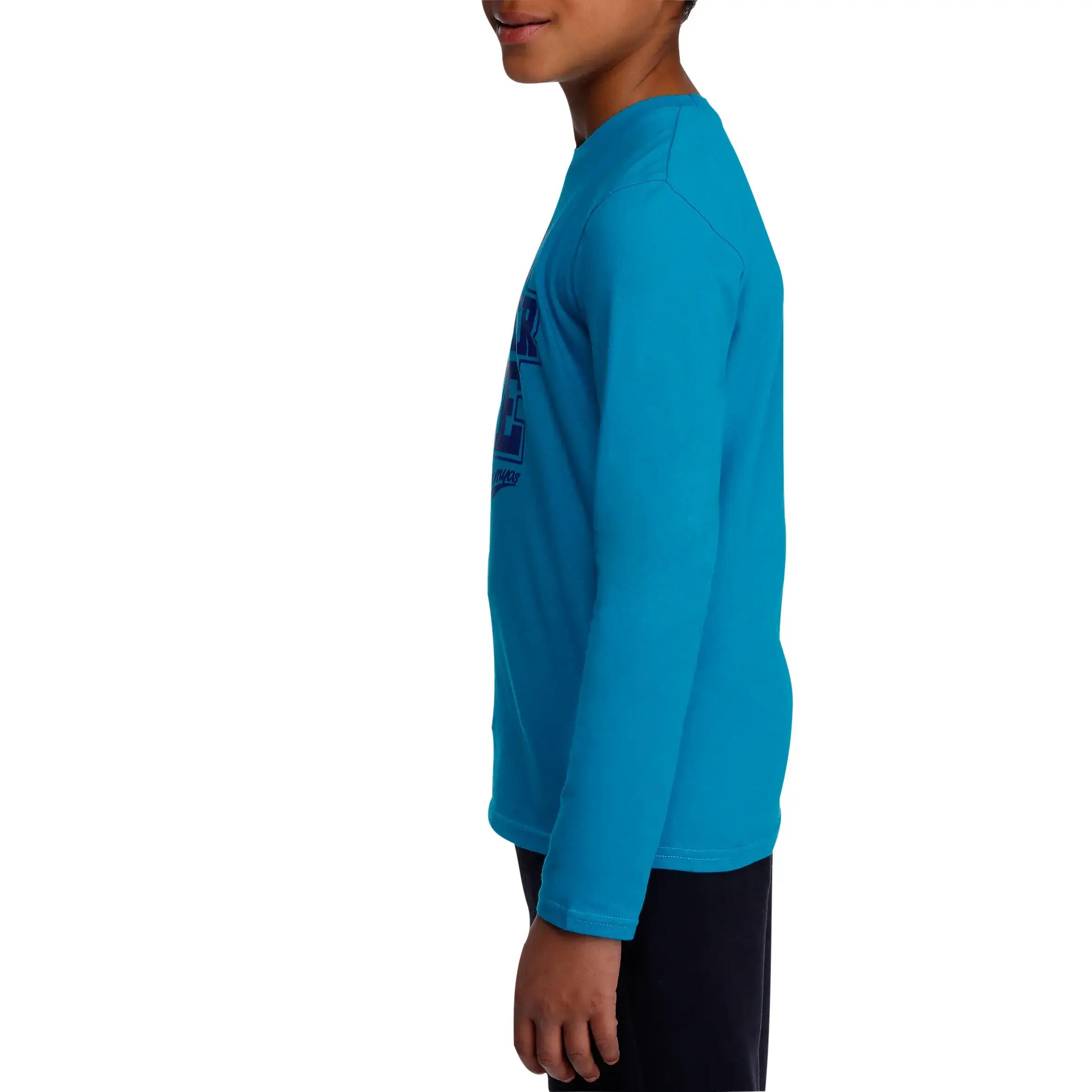 Boys' Gym Long-sleeved T-shirt - Blue 5/10