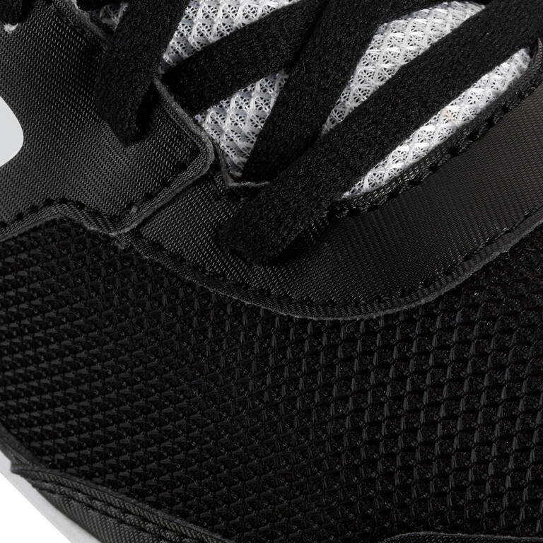 ATHLETICS TRAINERS WITH SPIKES BLACK WHITE