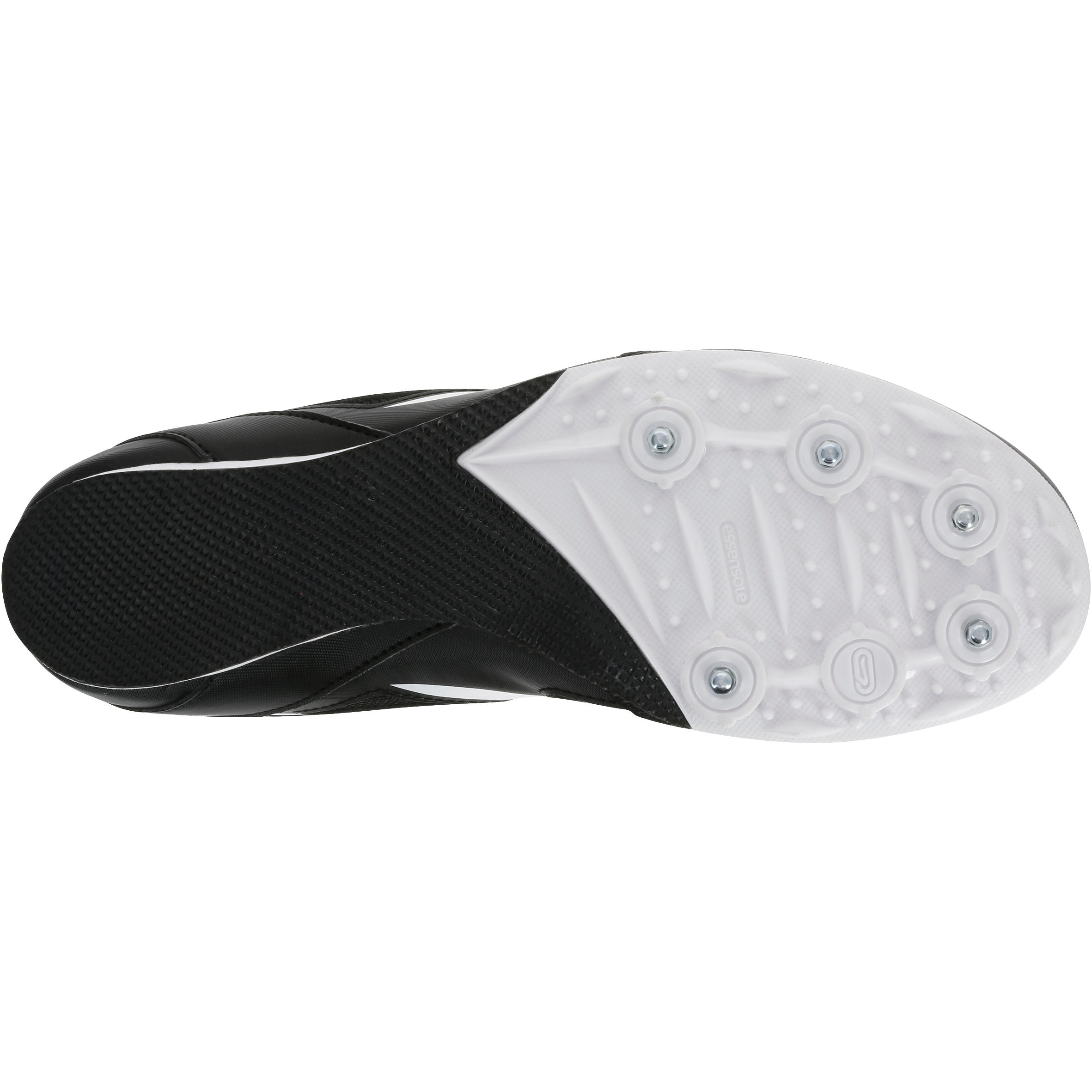 ATHLETICS TRAINERS WITH SPIKES BLACK WHITE 7/18