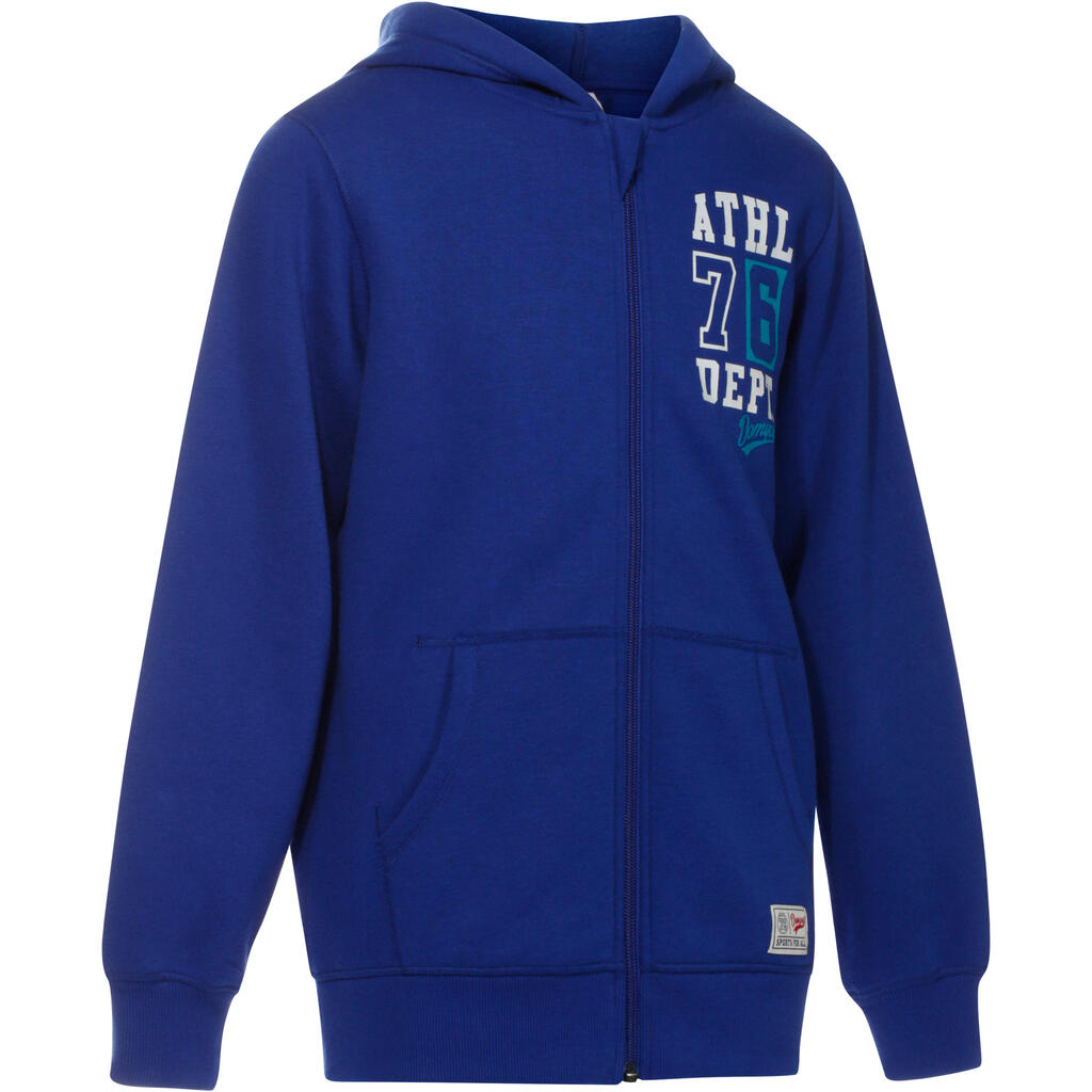 Boys' gym hooded jacket - blue