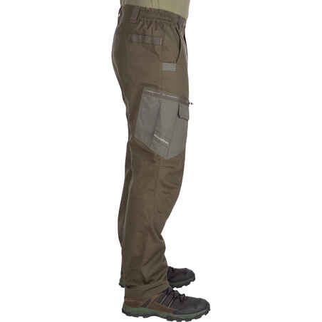 Pantalón De Caza Hombre Solognac 900 Algodon Reforzafo Multibolsillo Verde