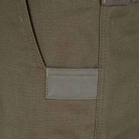 Pantalón De Caza Hombre Solognac 900 Algodon Reforzafo Multibolsillo Verde