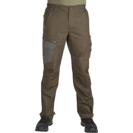 Pantalón De Caza Hombre Solognac 900 Algodon Reforzafo Multibolsillo Verde