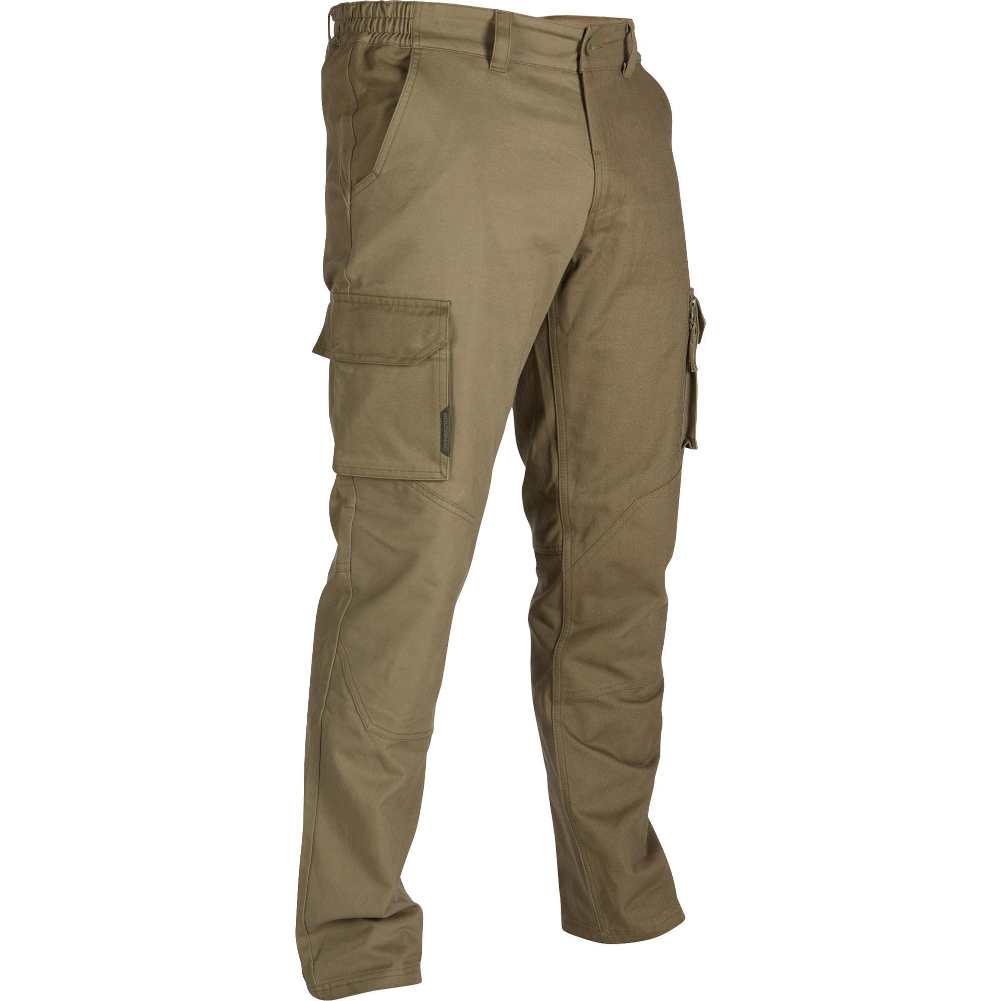 Pantalon 520 rezistent si confortabil Verde Barbati SOLOGNAC